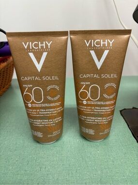 2X BRAND NEW Vichy Capital Soleil 60 Ultra-Hydrating UV Lotion